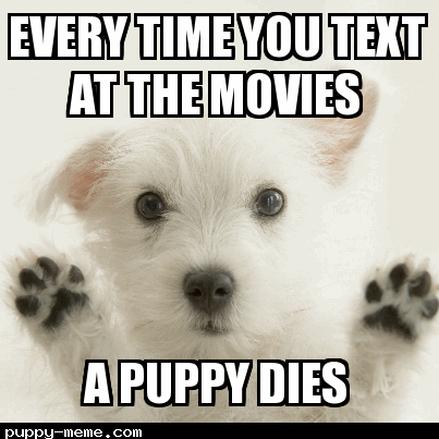 text at the movies